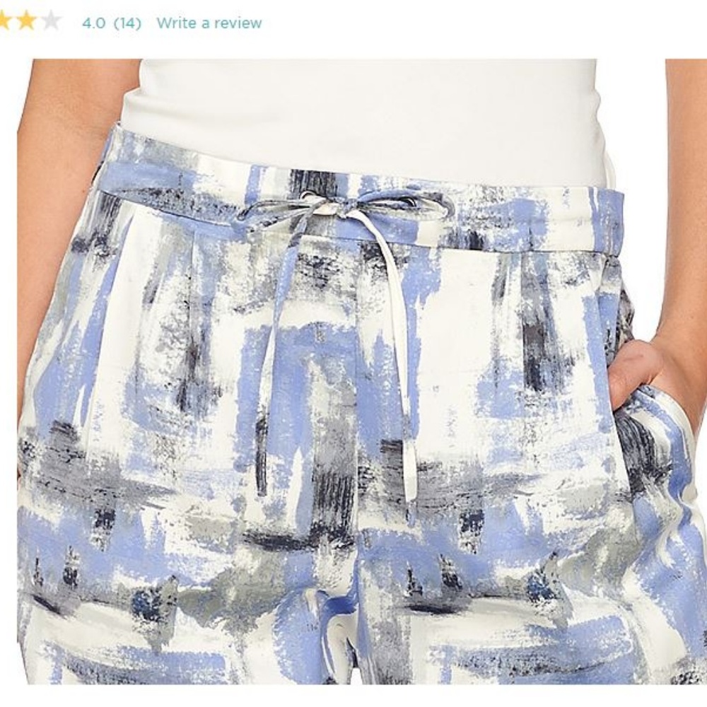 H by Halston Block Print Pull-On Jogger Pants